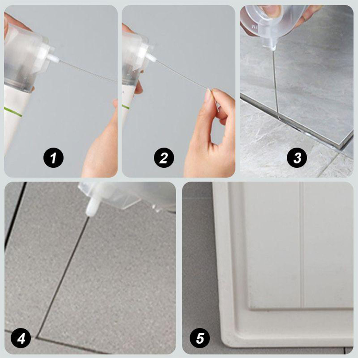 Tile Repair Adhesive,Heavy Versatile Fast Drying Grout Repair Filler Adhesive for Quick Fix for Loose & Hollow Tiles