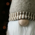 thumbnail image 2 of Northlight 21" Holiday Moments Beige Striped Trim Hat Decorative Table Top Cone Gnome, 2 of 4