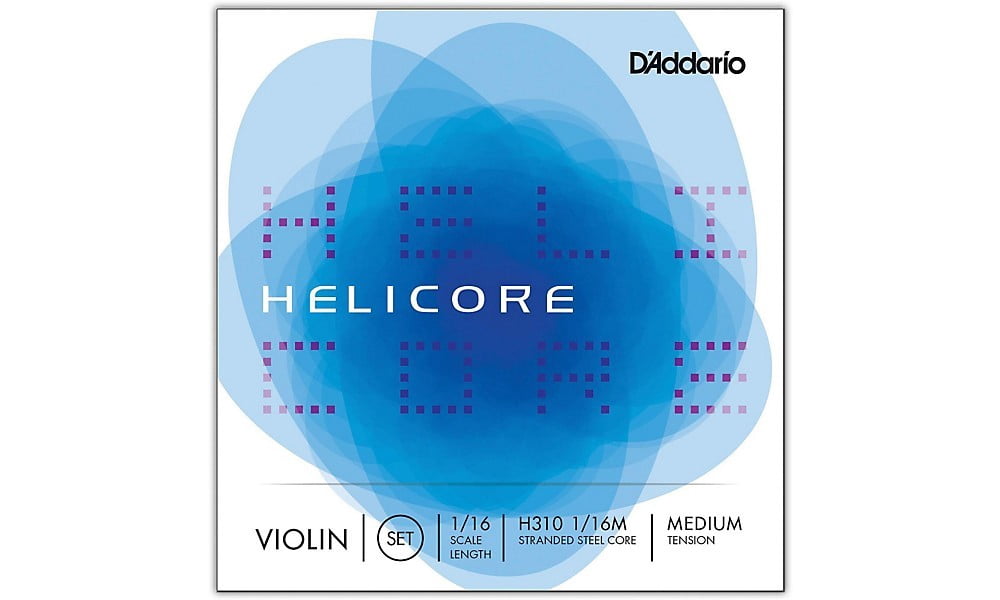 D'Addario Helicore Violin Set Strings 1/16 Size