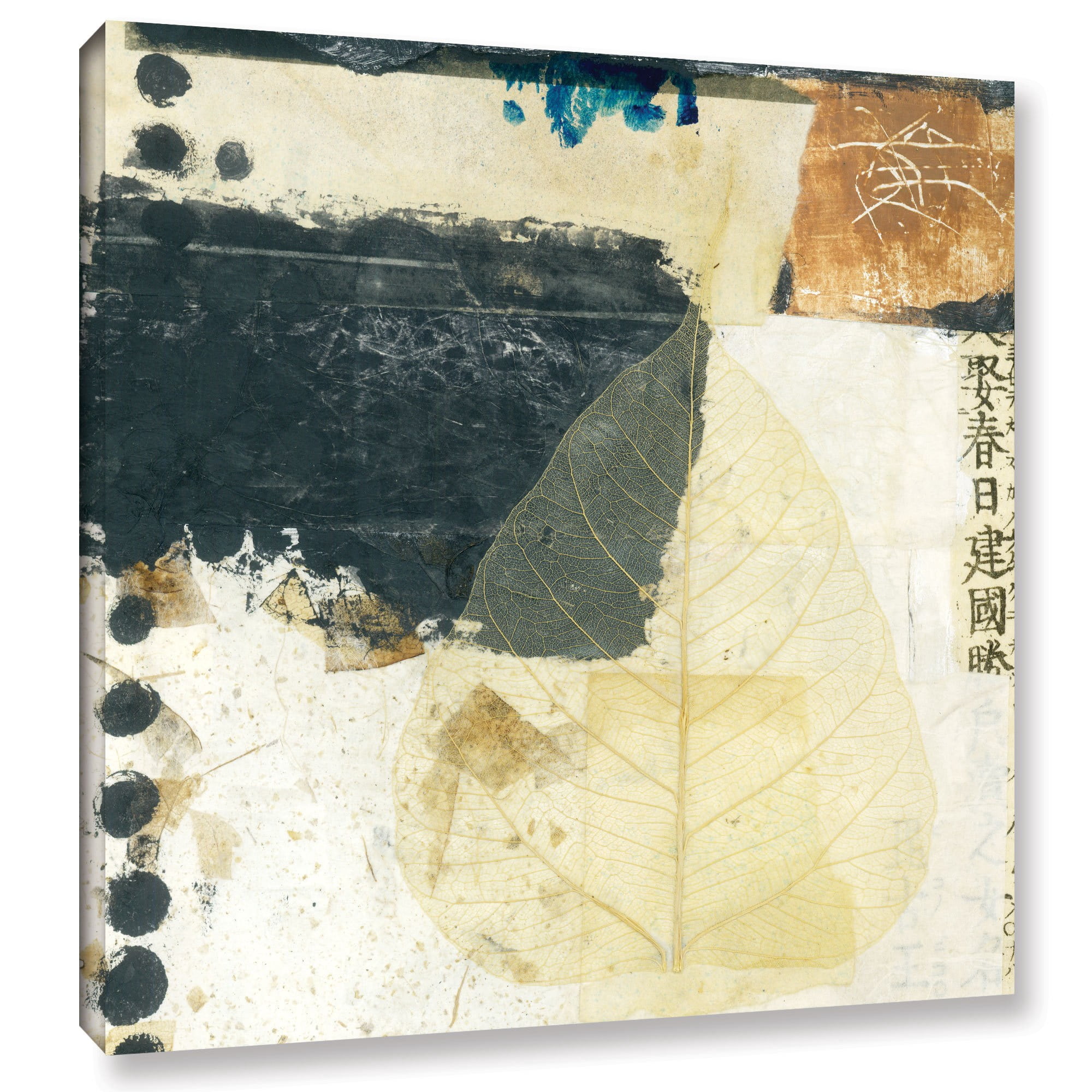 ArtWall Elena Ray "Wabi-Sabi Bodhi Leaf Collage 2" Gallery-wrapped Canvas