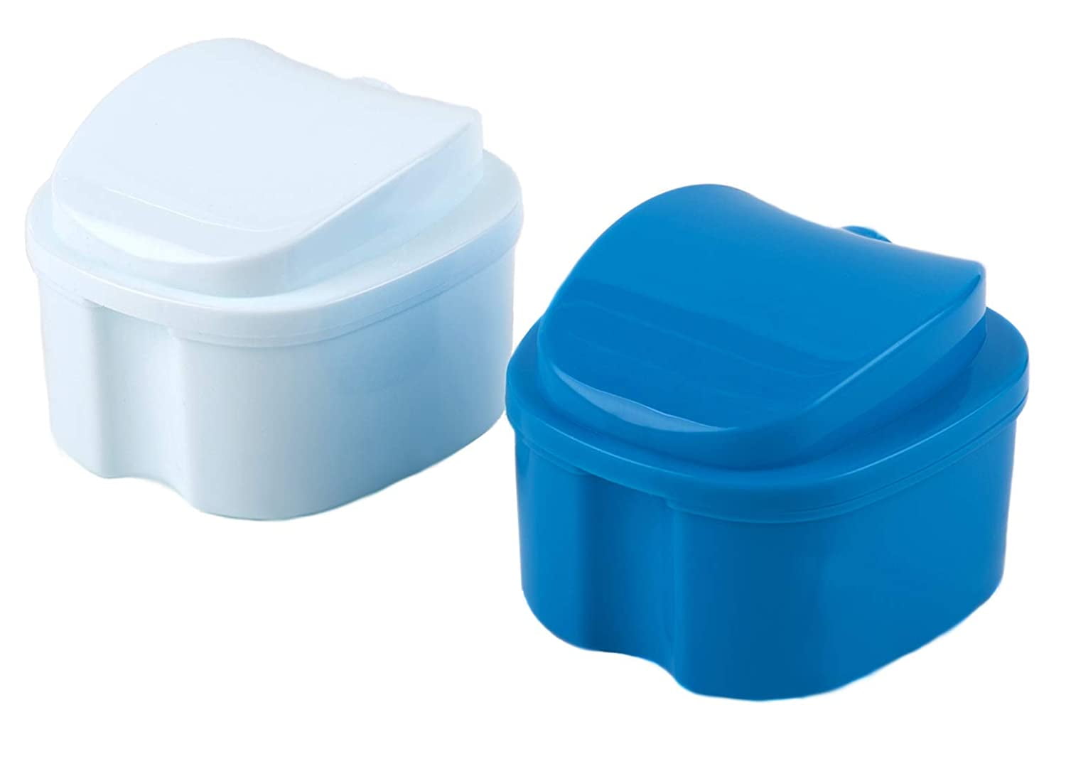 Denture Case,Denture Cup with Strainer,Denture Bath Box False Teeth