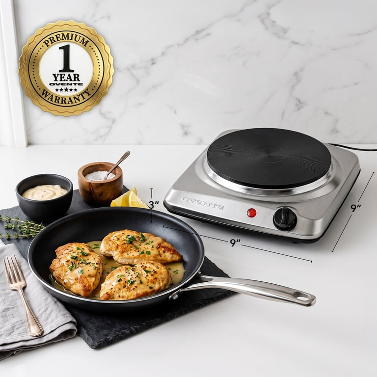 Ovente Electric Cast Iron Single Burner, 1000W photo 7