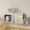 thumbnail image 3 of Punch-free Kitchen Cabinet Door Storage Box Iron Rack Wall-mounted Cabinet Plastic Wrap Rack Bathroom Refrigerator Rack, 3 of 9