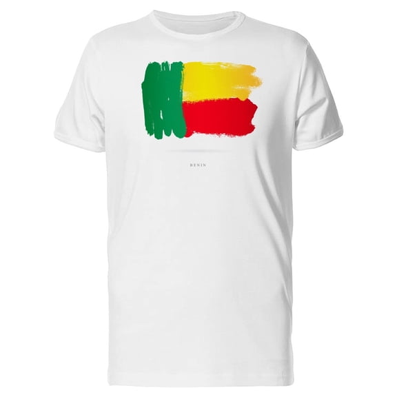 Grunge Watercolor Flag Of Benin Tee Men's -Image by Shutterstock