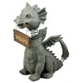 thumbnail image 4 of Bienvenidos Welcome Sign Dragon Garden Greeter Bobblehead Statue Faux Stone, 4 of 9
