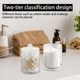 thumbnail image 5 of Acrylic Makeup Storage Organizer,Clear Cotton Pad Storage Cotton Bud Holder Cotton Pad Dispenser with Lid, 5 of 6