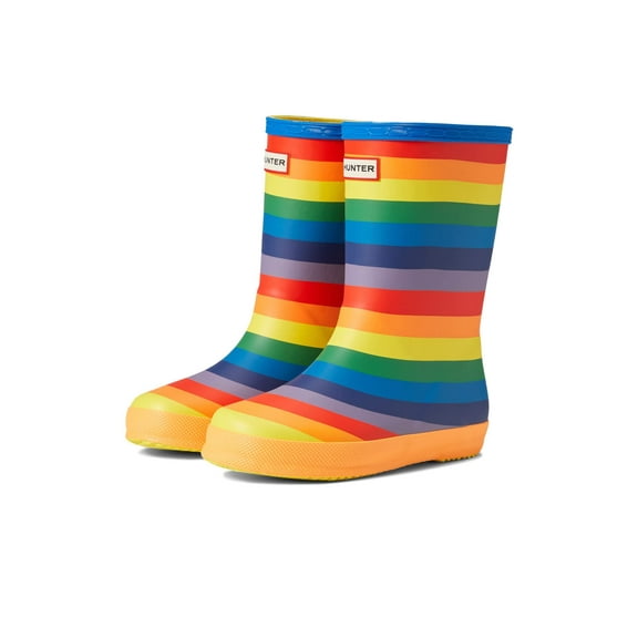 Hunter Little Kids Original First Classic Rainbow Print Rain Boot, Multicoloured, 5