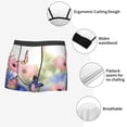 thumbnail image 3 of Sikiie Butterfly And Flowers Print Men's Boxer Briefs, Elastic Waistband Boxer Briefs Leggings-Large, 3 of 5