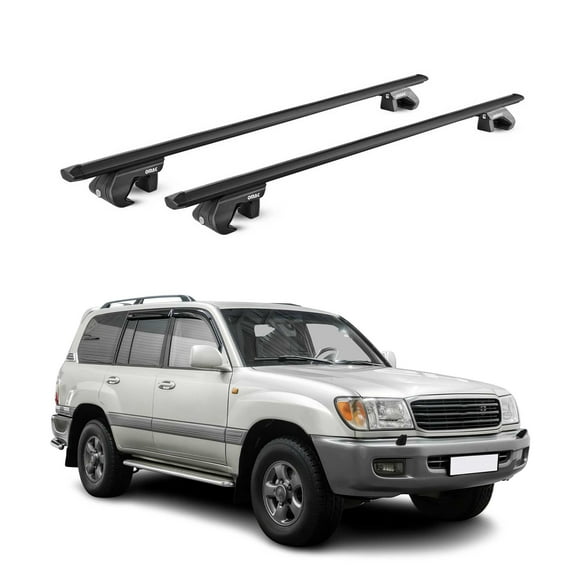 OMAC Roof Rack Cross Bars Luggage Carrier for Toyota Land Cruiser 1998-2007 Black 2X