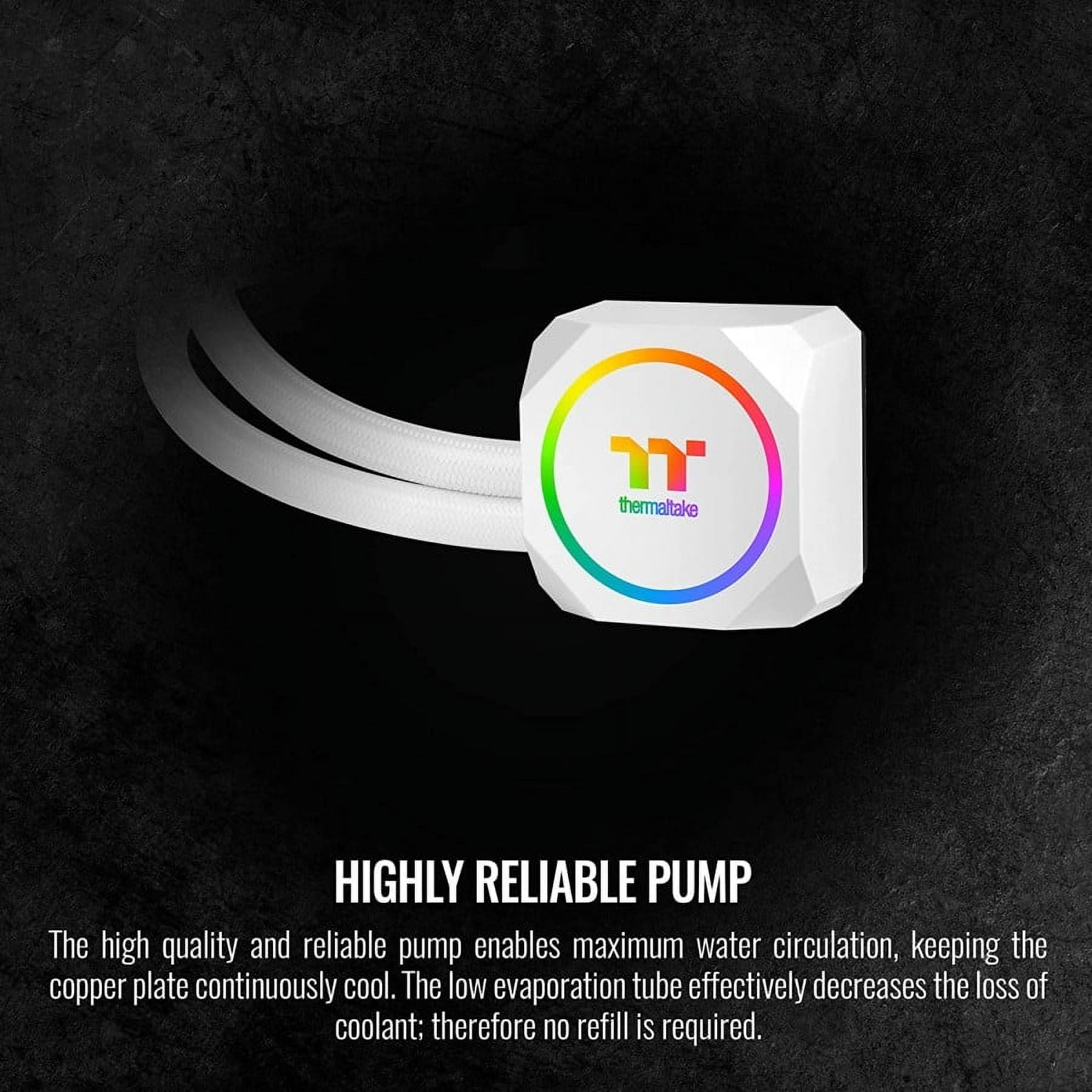 Thermaltake TH120 ARGB All-in-One Liquid Cooling System CPU Cooler, White