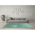 thumbnail image 3 of Ahgly Company Indoor Rectangle Abstract Light Blue Modern Area Rugs, 2' x 5', 3 of 4