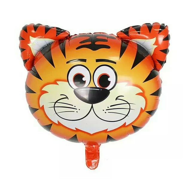 Bewildely 1 pieza de globos de papel de aluminio de animales grandes, globo temático de fiesta destacado de cumpleaños, decoración de cebra, Tigre, Kits de decoración para fiestas No.05 Bewildely HA002737-05