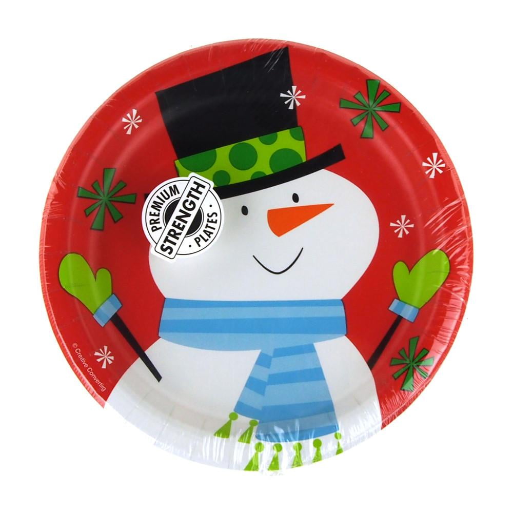 Christmas Print Paper Party Plates, 67/8inch, 8Piece