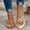 Gold, variant on Women's Braided Strappy Thong Sandals Flip Flops Casual Summer Beach Sandals Gold 7(39)