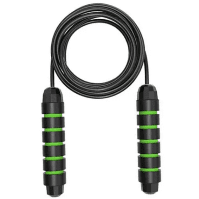 Cuerda para saltar de plástico en Verde GYMKER Cuerda de saltar de plástico