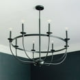 thumbnail image 2 of Chandelier 8 Light Matte Black In Industrial Style 28.75 Inch High By 38 Inch Wide     -Traditional Installation Capital Lighting 425181Mb, 2 of 6