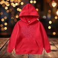 thumbnail image 2 of Hwmodou Girls Hoodies Spider Web Heart Print Print Hoodie Warm Trendy Simple Fit Top,3-14Y, 2 of 7