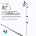 thumbnail image 2 of Accesorio de plataforma para andador bariátrico Dynarex - Apoyabrazos de apoyo para antebrazos de alta resistencia para andador - Empuñaduras acolchadas, correa ajustable - Capacidad de peso: 227 kg, 2 of 5