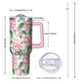 thumbnail image 2 of OBREWU Pioneer Flower Tumbler with Handle and Lid,Pioneer Flower 40oz Double Wall Vacuum Insulated Tumbler,Cups Gift for Women and Men, 2 of 7