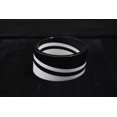 thumbnail image 6 of Pure Hands Handmade Resin Bangle – Music of Bianco e Nero, Black & White Inlays, Straight Profile, Satin Finish, Minimalist Design for Women, 6 of 6