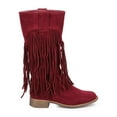 thumbnail image 2 of Liliana DD44 Women Suede Fringe Knee High Round Toe Riding Boot, 2 of 5