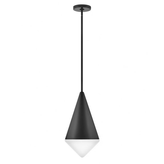 84127BK Lark Betty - 8W 1 LED Medium Pendant In Mid-Century Modern-18 Inches Tall and 9.5 Inches Wide-Black Finish