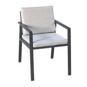 HIGOLD 3801 Nofi Patio Dining Chair with Cushion Set of 2, Outdoor Aluminum Furniture for Garden Living