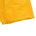 thumbnail image 2 of Baby Girls Casual Denim Shorts Solid Color High Waist Button Ripped Jeans with Side Pockets Purple 2-3 Years, 2 of 5