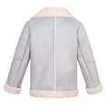 thumbnail image 2 of Richie House Girls' Lambswool Jacket with Irregular Placket RH2740-A-8, 2 of 7