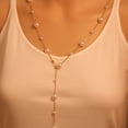 thumbnail image 2 of Collar super largo con colgante en forma de Y y perlas, ligero y elegante para mujer, 2 of 7
