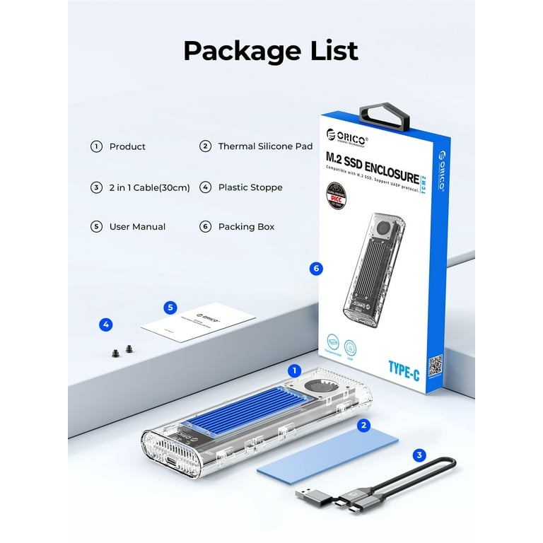 Boîtier USB4 Thunderbolt 4 40Gbps Type-C pour SSD M.2 NVMe/PCIe