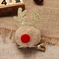 thumbnail image 3 of 4 Uds. Gorros navideños pasadores de venado bola de pelo clip superior Navidad niños decoración de cervatillo accesorios para el cabello, 3 of 5