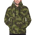 thumbnail image 4 of Hoodies for Men - Geometric Green Camouflage Long Sleeve Comfrt Men'S Fashion Hoodies & Sweatshirts, Sweatshirts for Men Hoodies Pullover Clothing Clothes with Pouch, 4 of 7