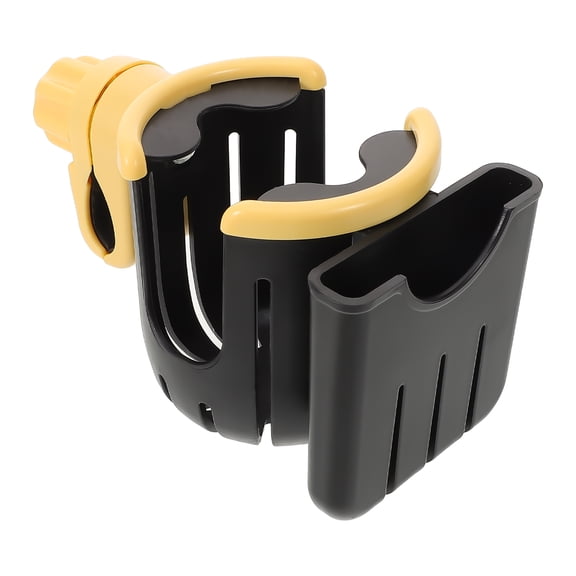 Luxshiny Yellow Motorcycle Cup Holder with Phone Mount and Water Bottle Holder, ABS Plastic Accessory