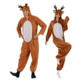 thumbnail image 2 of Traje de una pieza de alce navideño para parejas, divertido traje de fiesta para escenario, traje de reno para bar y centro comercial, 2 of 6