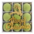 thumbnail image 3 of Christmas Deer Velvet Ornament Set, 9 Pieces 6cm in Gift Box, Rustic Holiday Tree Decor, 3 of 9