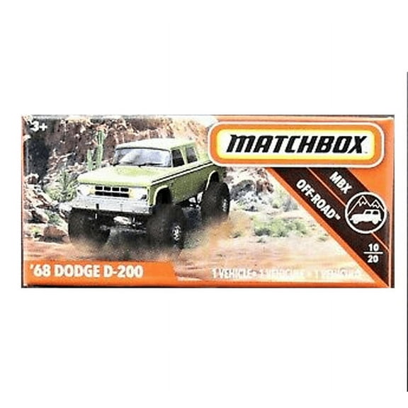 Matchbox Power Grabs MBX OFF-ROAD SAGE '68 DODGE D-200 10/20