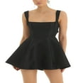 thumbnail image 1 of Women Sleeveless Mini Backless Dress Spaghetti Strap A Line Cocktail Dresses, 1 of 5