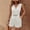 White, variant on VIWORLD Women's Fashion Romper with Ruffle Chain Sleeveless V-Neck with Pockets for Casual Wear Black，S
