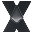 thumbnail image 2 of Mens 2 Inch Wide Suspenders Heavy Duty Strong Clips Adjustable Elastic Braces Big and Tall X-Back （black）, 2 of 4