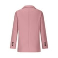 thumbnail image 6 of tklpehg Womens Blazers for Work Casual Bussiness Casual Blazers Button Open Front Coat Work Office Blazer Jacket Solid Color Loose Leisure Fall Coat Long Sleeve Overcoat Outwear Pink XL, 6 of 8