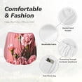 thumbnail image 4 of Gukieu Delicate Pink Carnations A Print Women's Sports Shorts with Drawstring Elastic Waistband for Running, Yoga, Fitness-X-Large, 4 of 7