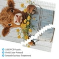 thumbnail image 3 of 1000 pcs 1000 Piece Vibrant Jigsaw Puzzle Hello Slogan Cute Calf & Flower,Challenging Brain Exercise,Unique Animal Art Wooden Puzzles 1000 Piece,for Puzzle Enthusiast Gifts,Stress relieving pleasure, 3 of 6
