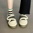 thumbnail image 2 of nsendm Female Shoes Adult Slipper Socks for Women Grippers Cute and Cotton Slipper Shoes Hard Bottom Slippers for Women Wide Green 9, 2 of 5