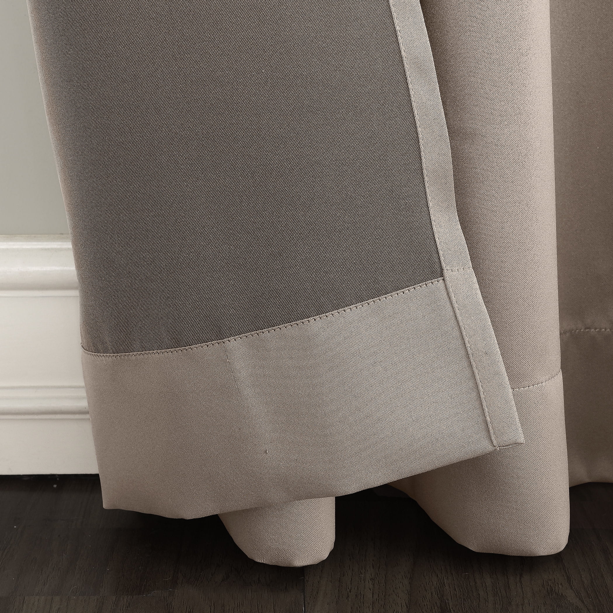 Sun Zero Madison Room-Darkening Grommet Curtain Panel, 54"X95", Stone