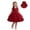 Red, variant on CYRBOKO Flower Girl Dresses, Birtyday Princess A-line Sleeveless Mesh Dresses White Size 4-5 T