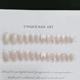 thumbnail image 1 of Crystal Butterfly Short Fake Nails Durable & Reusable Not Easy Deform for Woman Manicure Makeup  Jelly Glue Model, 1 of 1