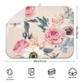thumbnail image 2 of Microfibre Drying Mat for Kitchen Pink Wild Fresh Peony Flowers Dish Drying Drainer Mat Absorbent Pioneer Drying Mat Washing Up for Glass, Plate & Cup 18inch X 24inch, 2 of 5