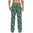 thumbnail image 4 of FORMRS Mens Pajama Pants with Pockets Sleepwear Lounge Bottoms Sizes S-2XL, Green Christmas Gingerbread, 4 of 7