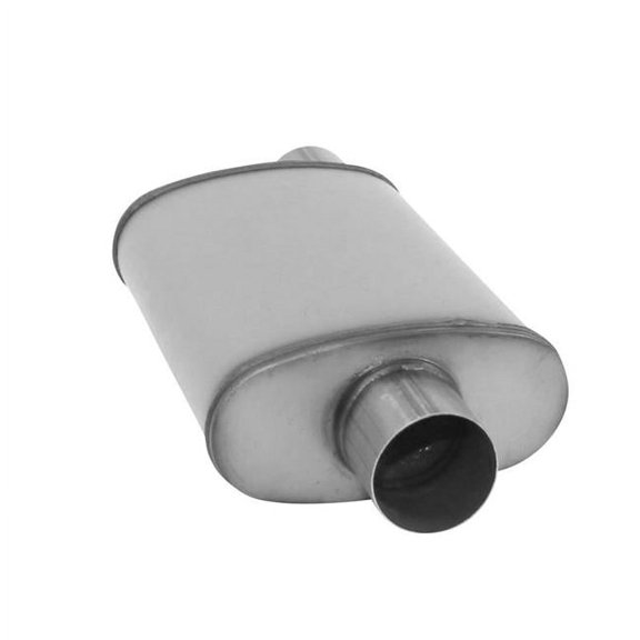 AP EXHAUST PRODUCTS XS1255 MUFFLER - XLERATOR STAINLESS STEEL, OVAL-O/C, 24IN OAL, 2.25IN